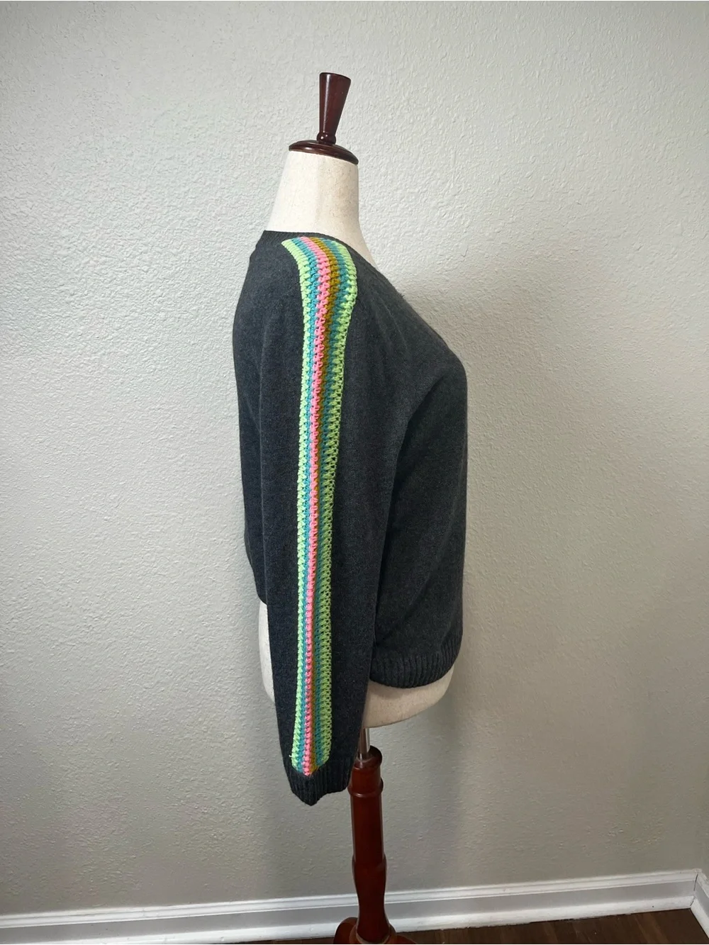 Lisa Todd Dark Gray Long Sleeve Sweater Size XL